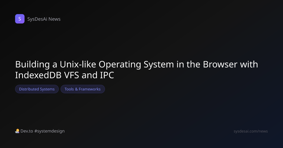Building a Unix-like Operating System in the Browser with IndexedDB VFS ...