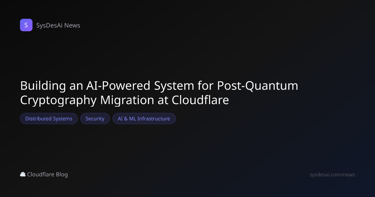 Building an AI-Powered System for Post-Quantum Cryptography Migration ...