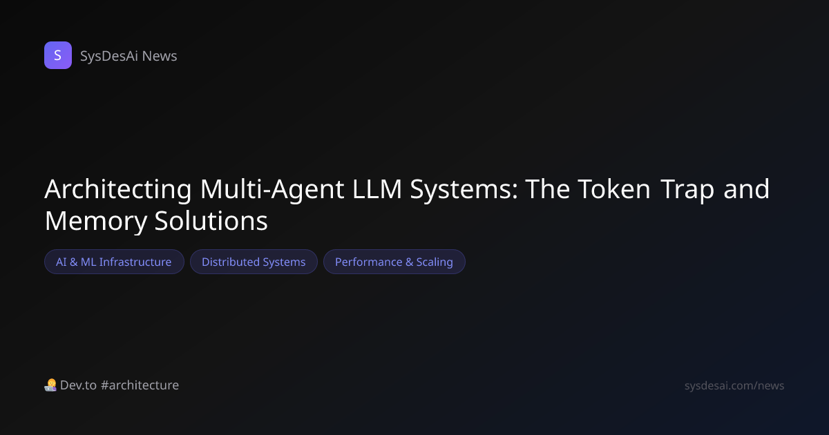 Architecting Multi-Agent LLM Systems: The Token Trap and Memory ...