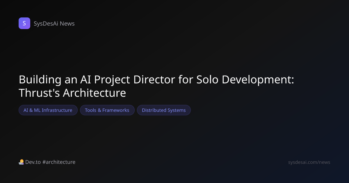Building an AI Project Director for Solo Development: Thrust's ...