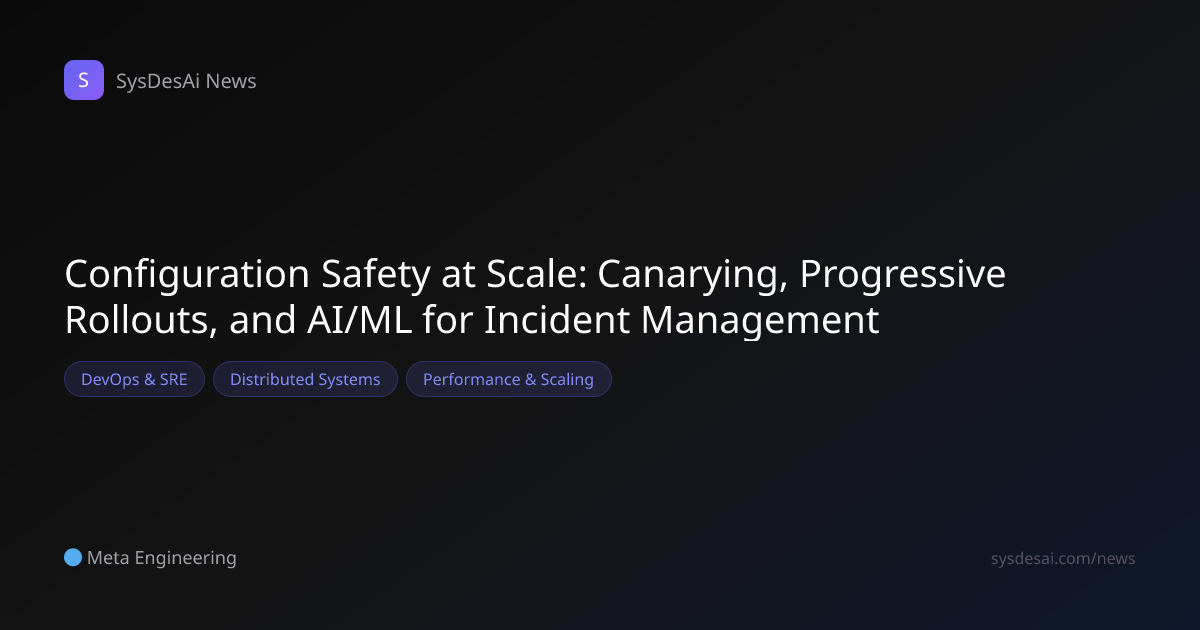 Configuration Safety at Scale: Canarying, Progressive Rollouts, and AI ...