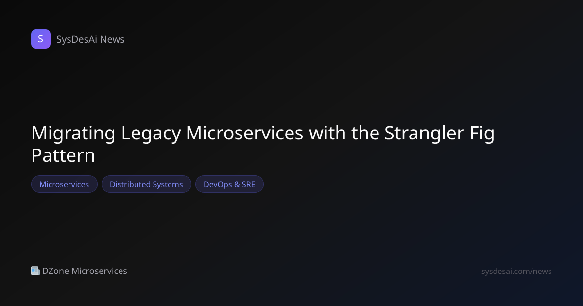 Migrating Legacy Microservices with the Strangler Fig Pattern | SysDesAi