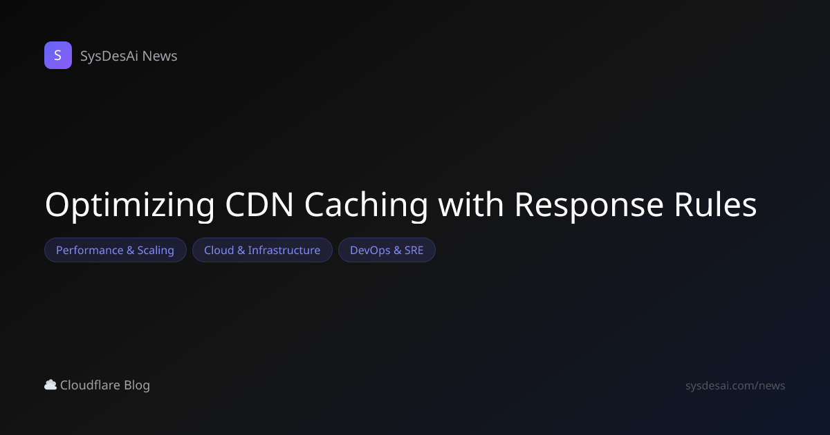 Cloudflare launches Cache Response Rules to fix origin header misconfigurations