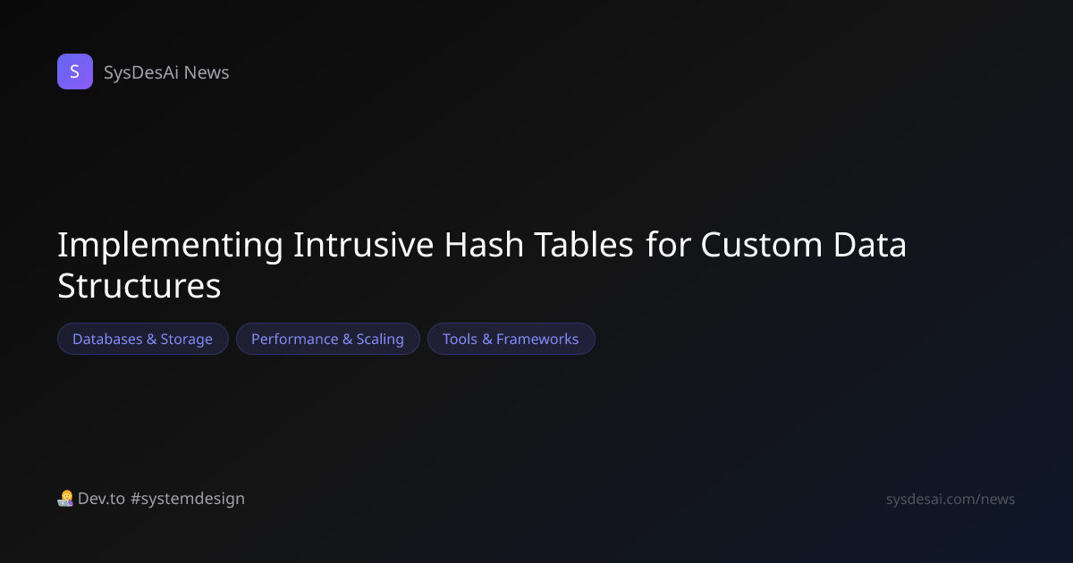 Implementing Intrusive Hash Tables for Custom Data Structures | SysDesAi