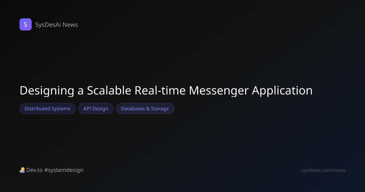 Designing a Scalable Real-time Messenger Application | SysDesAi